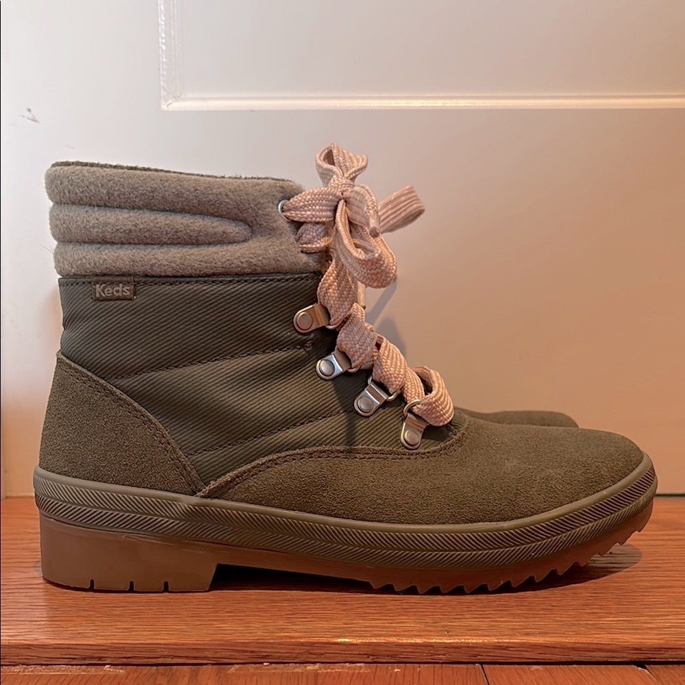 Keds wool blend lace up camp boots